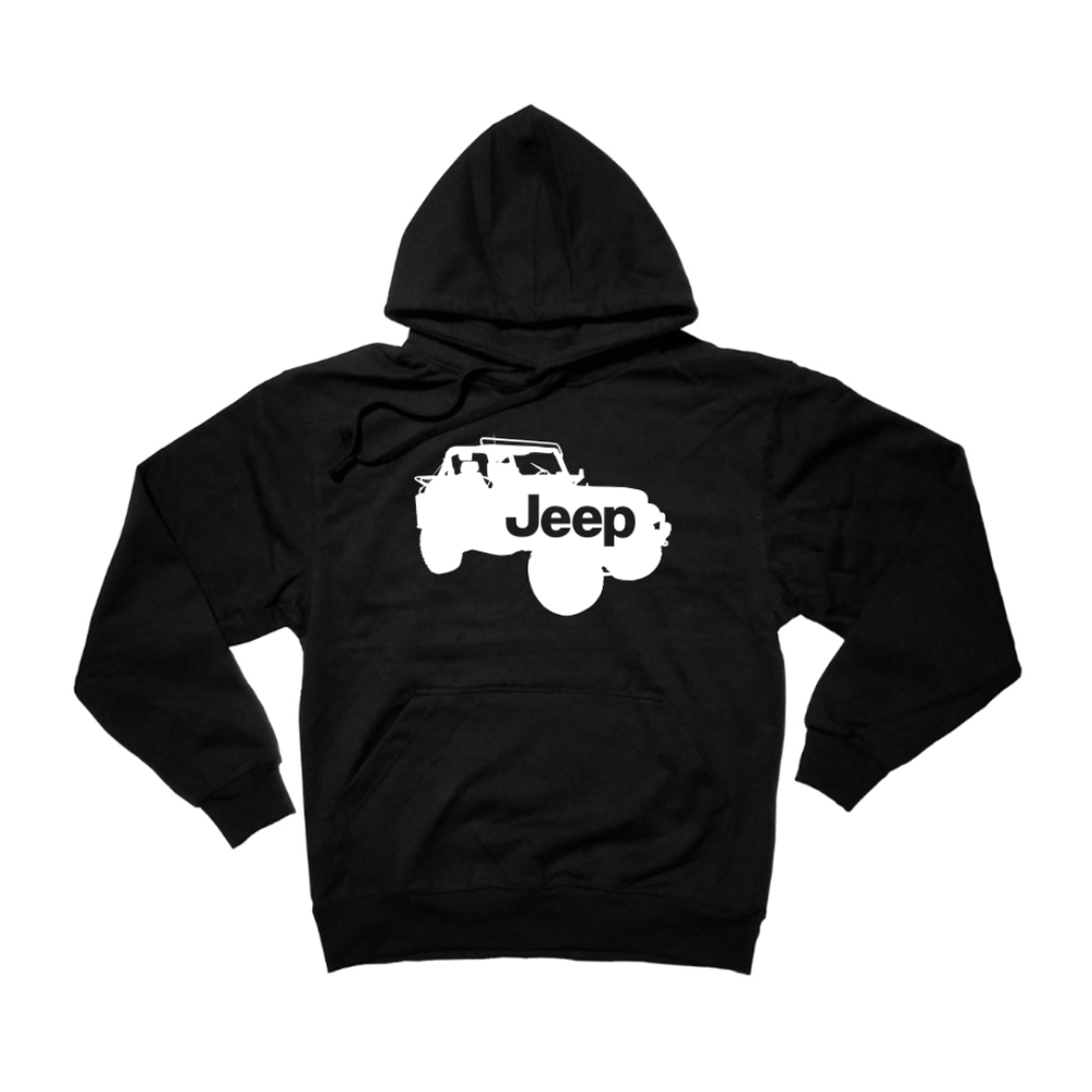 New Mens Jeep silhouette Pullover hoodie unisex sweater